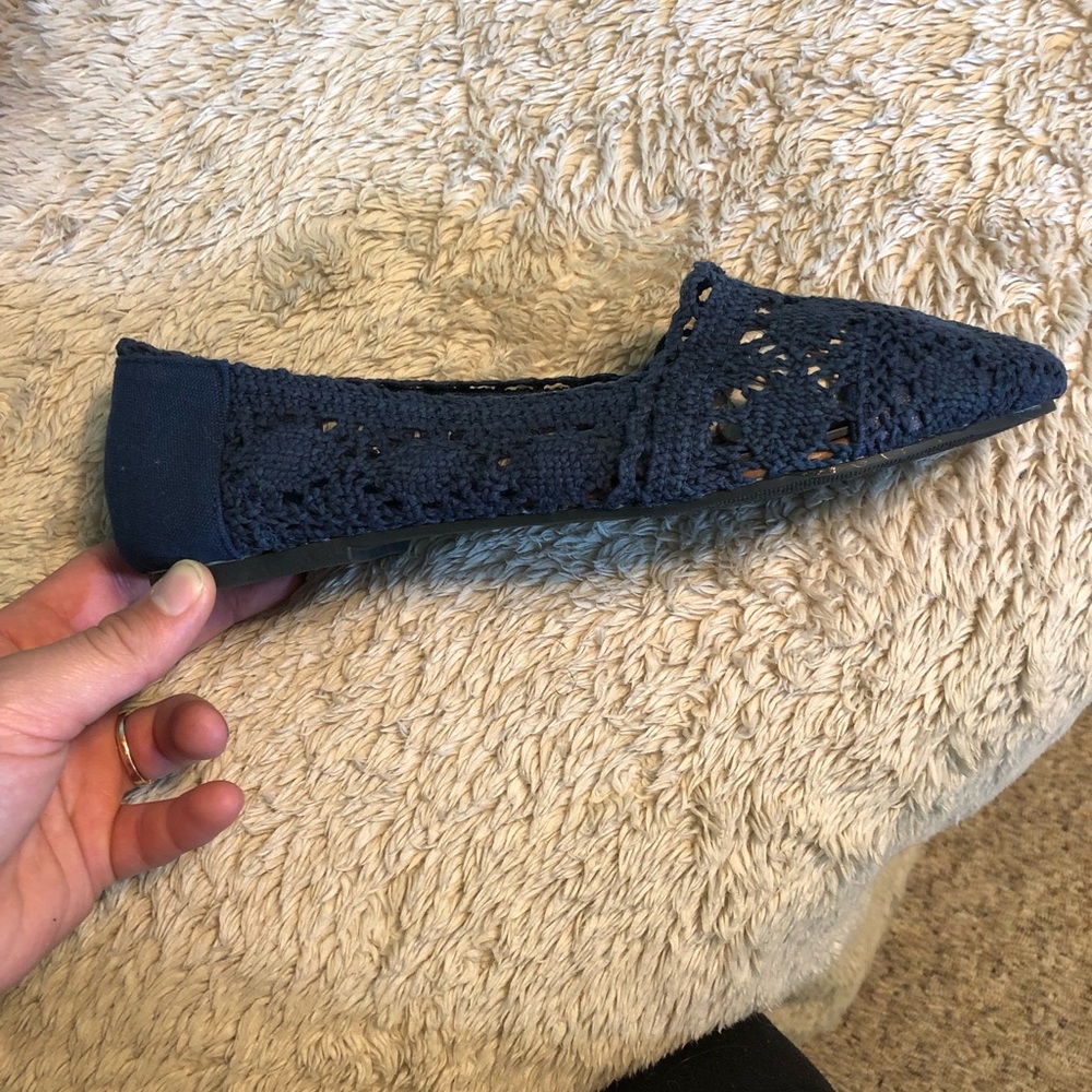 Ollio Navy slip on shoes size 8